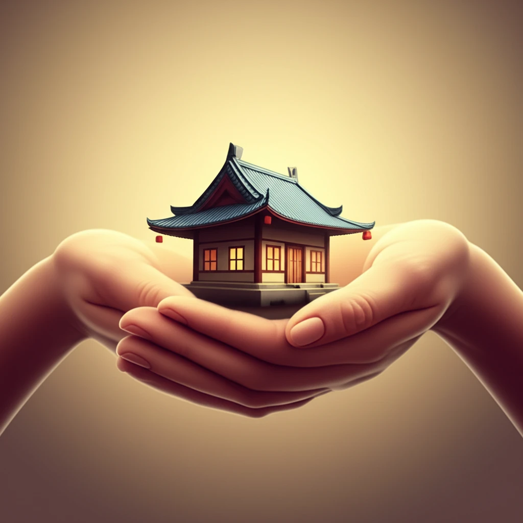 공자 철학을 상징하는 동양화 이미지