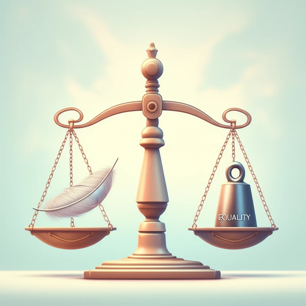 자유와 평등의 양립 가능성을 상징하는 이미지