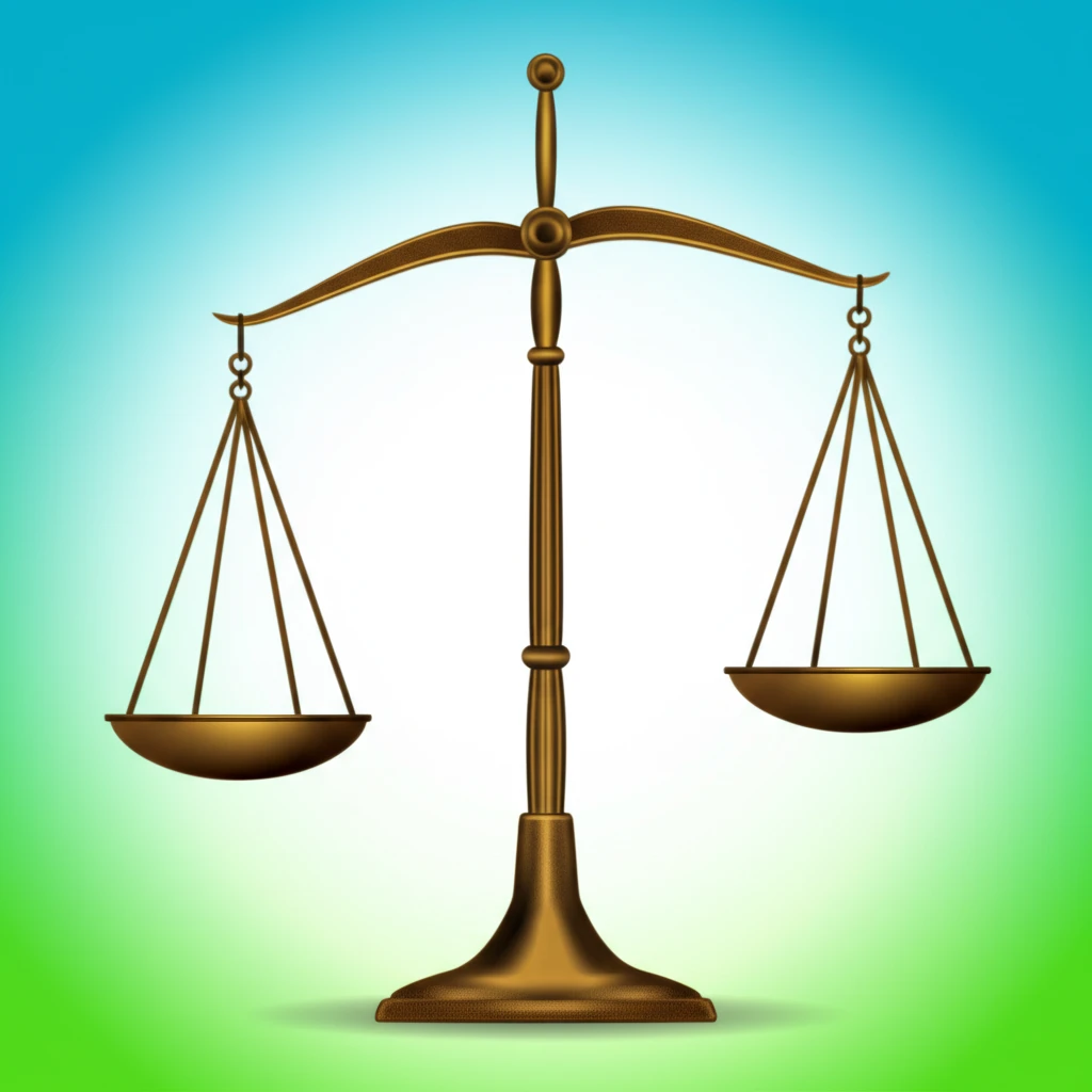 자유와 평등의 균형을 상징하는 이미지